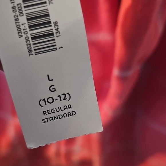 Old Navy NWT Girls Salmon Fleece Checkered Zip-up Jacket Size Large 10/12 - Picture 2 of 8